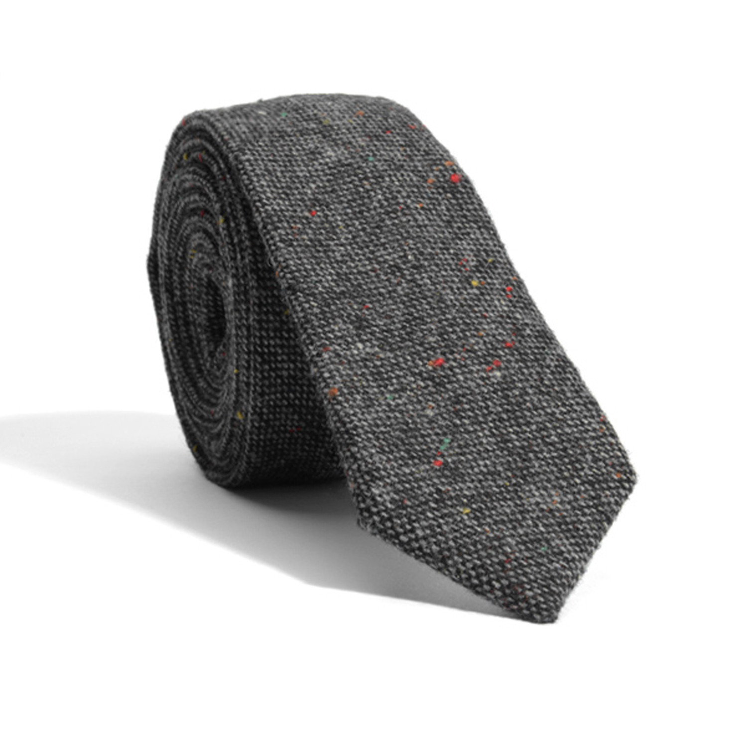 charcoal tweed tie