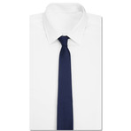 Solid Stitched Modern Tie // Navy