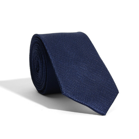 Solid Stitched Modern Tie // Navy