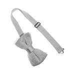 Knit Bow Pre Tied Tie // Grey