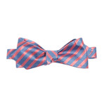 Striped Bow Tie // Coral + Blue