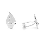 Sail Boat Cuff Links // Silver