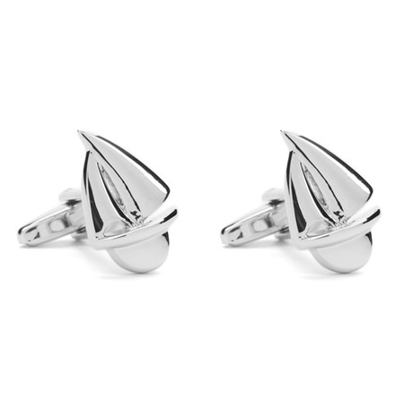 Sail Boat Cuff Links // Silver