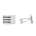 Stripes Cuff Links // Black