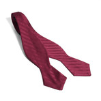 Solid Herringbone Bow Tie // Maroon