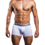 Gigo Sheen Boxer Long // White (XL (38-"40"))