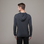 Sweater Zip Front Cardigan // Coal + Mastic (S)