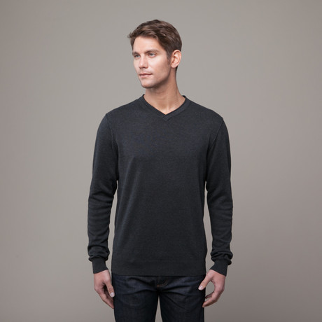 Cotton Fine Sweater // Charcoal Mix (S)