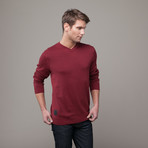 Cotton Fine Sweater // Red Mix (L)