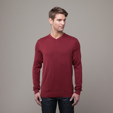 Cotton Fine Sweater // Red Mix (S)