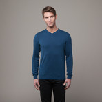 Cotton Fine Sweater // Navy (L)