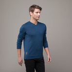 Cotton Fine Sweater // Navy (L)