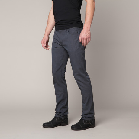 Slim Jeans // Selvedge Chevron Grey (32WX34L)