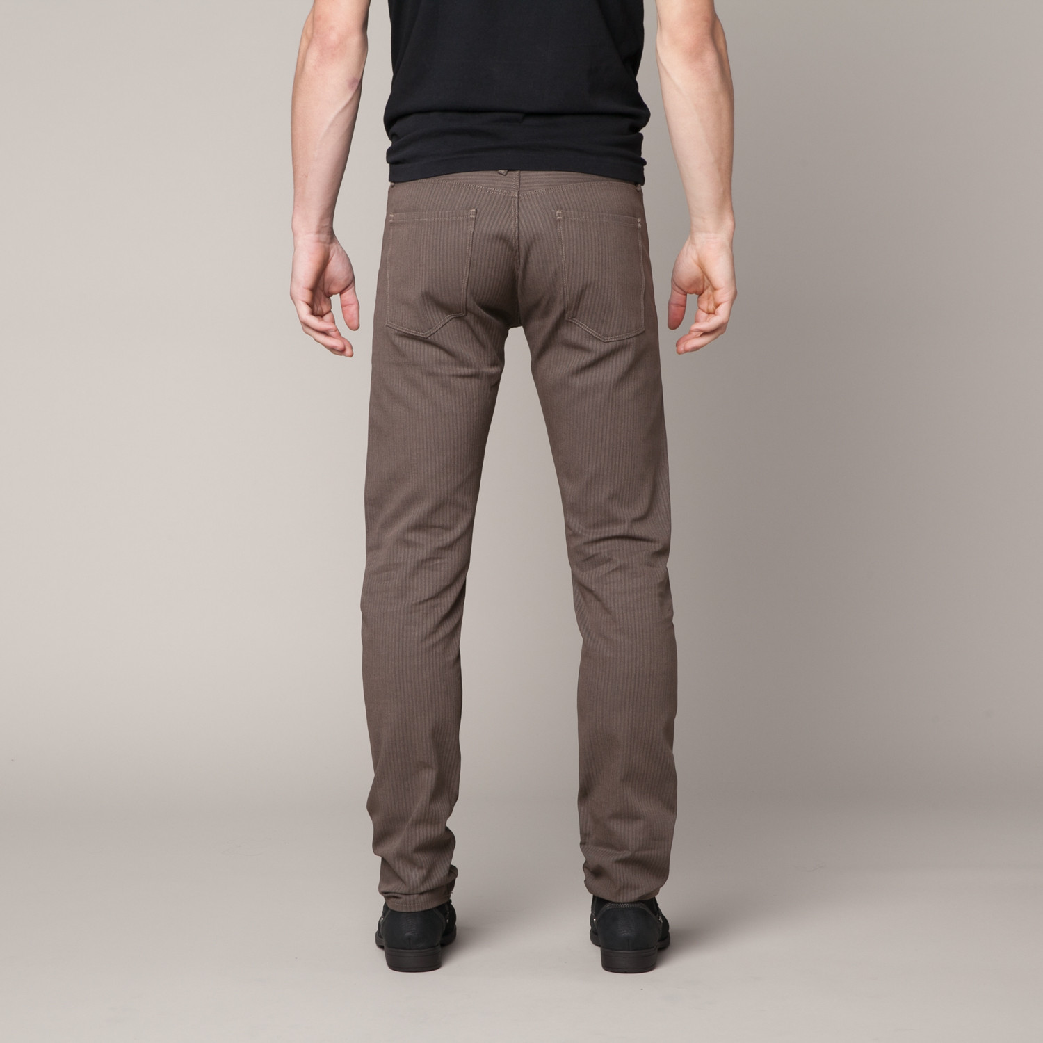Slim Jeans // Selvedge Chevron Brown (31WX34L) - KATO Pants - Touch of ...