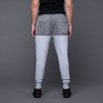 Marled Colorblock French Terry Jogger // Grey (XL)