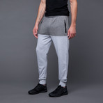 Marled Colorblock French Terry Jogger // Grey (XL)