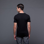 Stripped M Jersey Tee // Black (2XL)