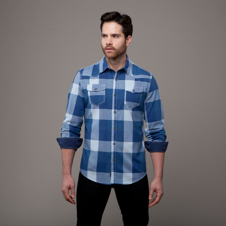 Cooper Button-Up Shirt // Blue (XS)