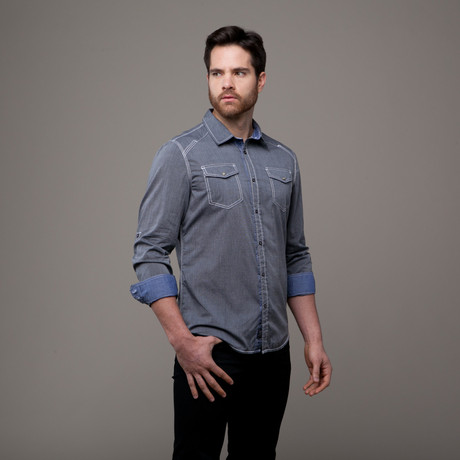 Oliver Button-Up Shirt // Grey (XS)