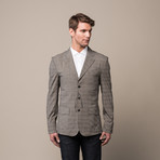 Plearly Plaid Hunting Blazer // Black & Ivory Plaid (M)