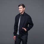 Cashmere Baseball Jacket // Navy (S)