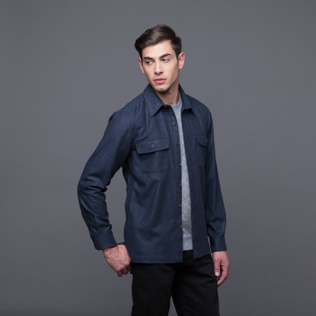 Wool Overshirt // Blue (S)