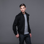 Cashmere Baseball Jacket // Black (S)