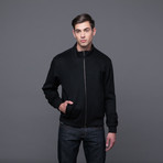 Cashmere Baseball Jacket // Black (S)