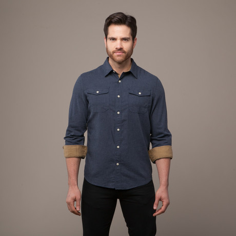 Grant Button-Up Shirt // Navy (XS)