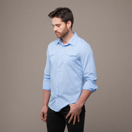 Avery Button-Up Shirt // Blue (XS)