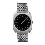Slow Mo 02 Quartz // Silver Case + Black Dial