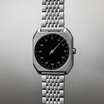Slow Mo 02 Quartz // Silver Case + Black Dial