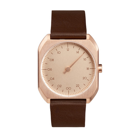 Slow Mo 10 // Dark Brown Leather & Rose Gold Case & Rose Gold Dial