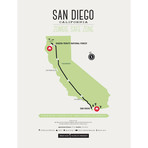 Zombie Safe Zone Map // San Diego (Steel Blue)