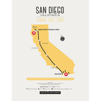 Zombie Safe Zone Map // San Diego (Steel Blue)