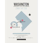 Zombie Safe Zone Map // Washington (Steel Blue)