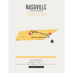 Zombie Safe Zone Map // Nashville (Steel Blue)