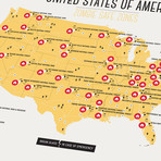 Zombie Safe Zone Map // USA (Steel Blue)