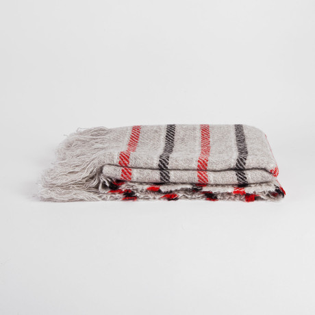 Carnival Woven Wool Throw // Chilli
