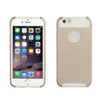 Gold Rugged Soft & Hard Case // White (iPhone 5, 5S)