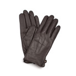 Leather Touch Screen Lined Glove // Women // Brown (Small)