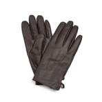 Leather Touch Screen Lined Glove // Men // Brown (Small)