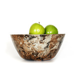 Concrete Bowl // Marble Black and Gold (Medium)