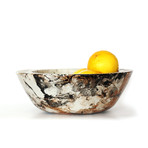 Concrete Bowl // Marble Black and Gold (Medium)