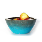 Concrete Bowl // Metallic Blue and Silver (Medium)