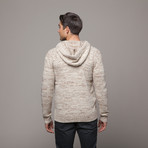 Merton Chunky Knit Hoodie // Cream Marl (XL)