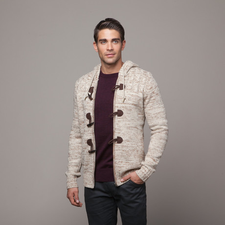 Merton Chunky Knit Hoodie // Cream Marl (XL)