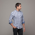 Merc // Long Sleeve Button Up // Sky (XL)