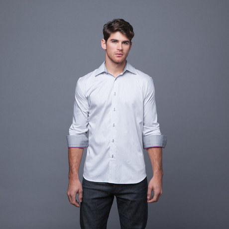 Cafébleu // Dante Button Down // Black Pinstripe (L)
