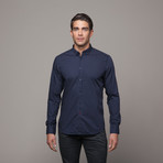 Siegel Long Sleeve Button Up // Navy (L)